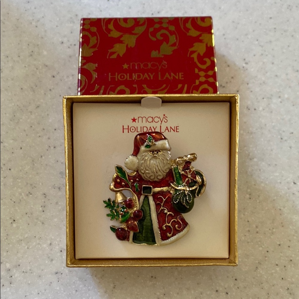Macy's Red and Gold Holiday Ornament